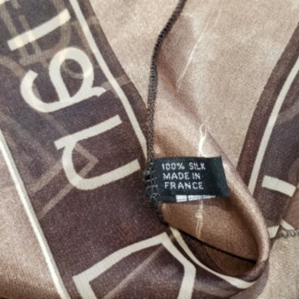 Dior Brown and Cream Scarf - Picture 3 of 7